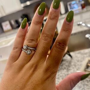 Pandora Sparkling Square and Circle Ring